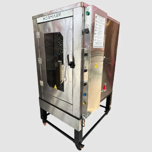 Horno de convección semiautomático para 8 charolas en acero.